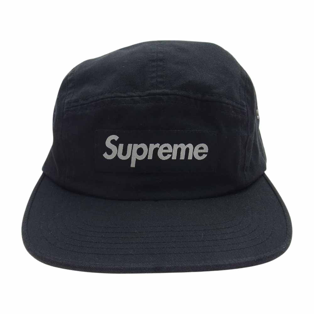 Supreme シュプリーム 20AW Washed Chino Twill Camp Cap ウォッシュド チノ ツイル キャンプ キャップ ボックスロゴ 帽子 ブラック系【中古】