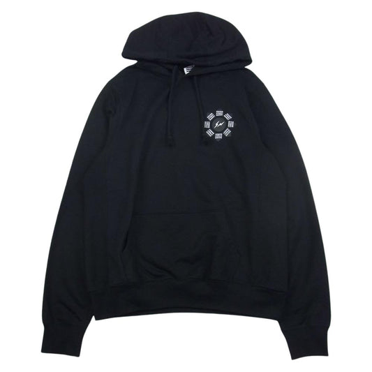 FRAGMENT DESIGN フラグメントデザイン × DOVER STREET MARKET DSM ドーバーストリートマーケット ロゴ プリント パーカー フーディー ブラック系 M【美品】【中古】