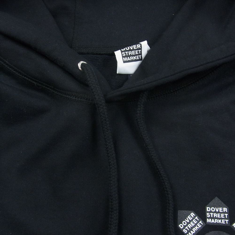 FRAGMENT DESIGN フラグメントデザイン × DOVER STREET MARKET DSM ドーバーストリートマーケット ロゴ プリント パーカー フーディー ブラック系 M【美品】【中古】