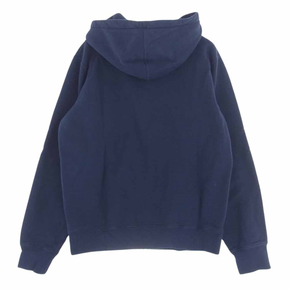 Supreme シュプリーム 19SS Small Box Zip Up Sweatshirt スモール ボックス ロゴ フーデッド スウェットシャツ ジップアップ パーカー フーディー ネイビー系 S【中古】