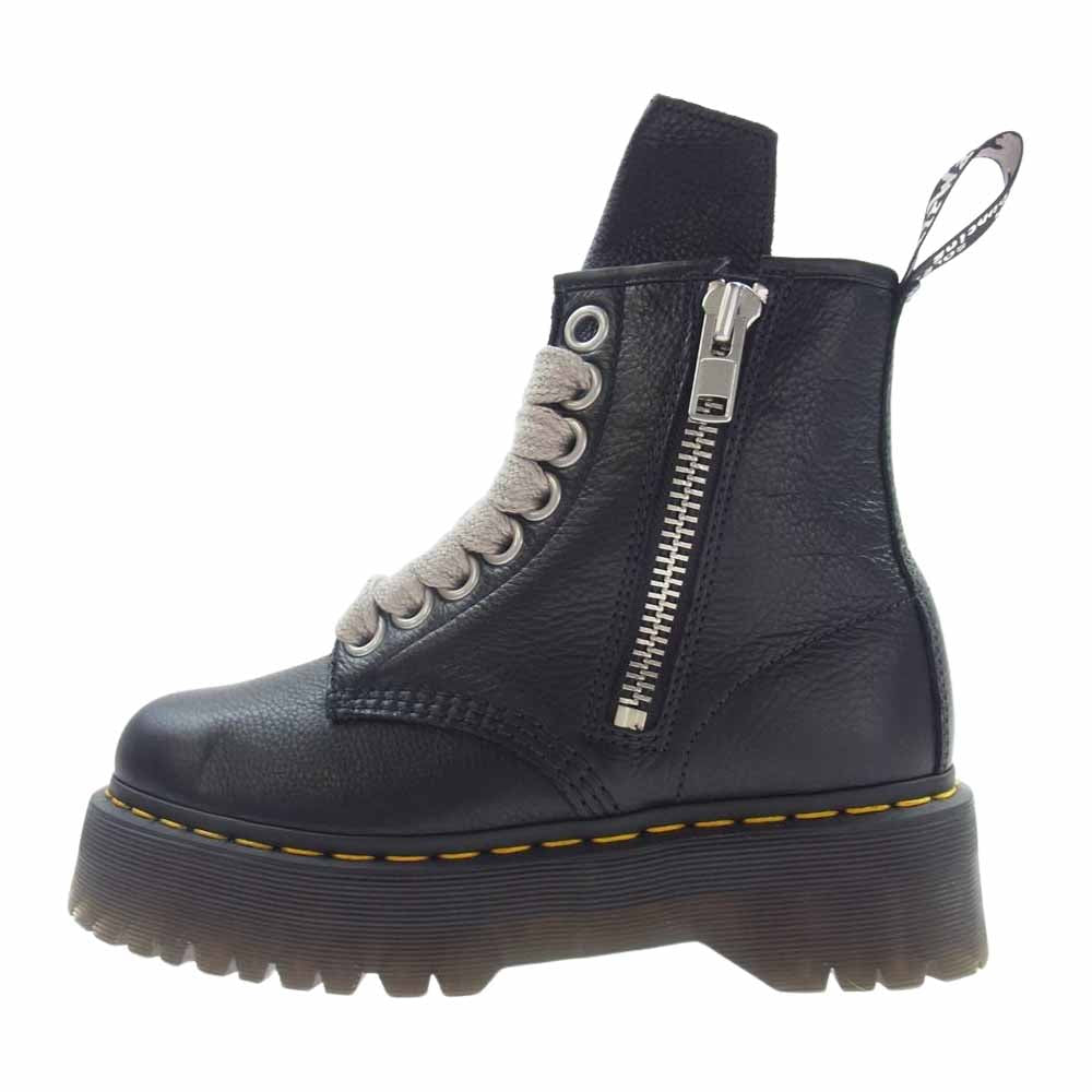 Rick Owens リックオウエンス 22AW 27978001 × Dr.Martens ドクターマーチン JUMBO LACE BOOTS ジャンボ レース ブーツ 8ホール サイドジップ ブラック系 EU39【美品】【中古】