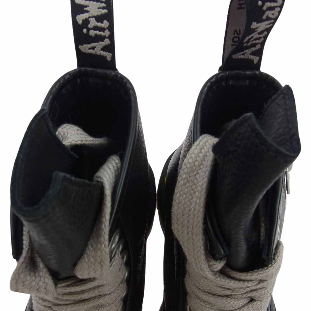 Rick Owens リックオウエンス 22AW 27978001 × Dr.Martens ドクターマーチン JUMBO LACE BOOTS ジャンボ レース ブーツ 8ホール サイドジップ ブラック系 EU39【美品】【中古】