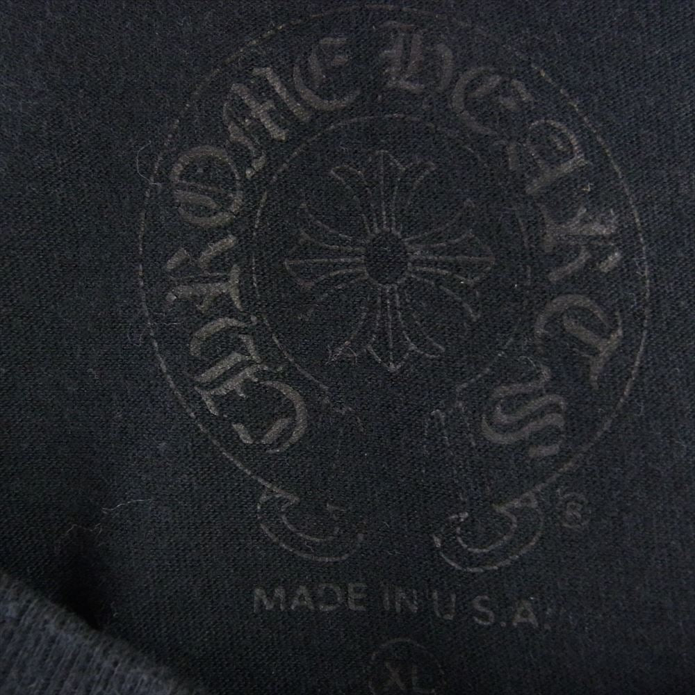 CHROME HEARTS クロムハーツ（原本無） クロス プリント ポケット Tシャツ ブラック系 XL【中古】