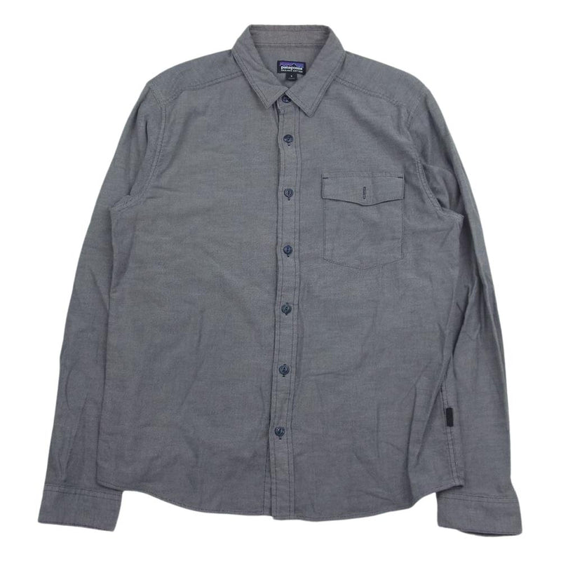 patagonia パタゴニア 17AW 54020 17年製 LW Fjord Flannel Shirt ライトウェイト フィヨルド フランネル シャツ ネイビー系 S【中古】