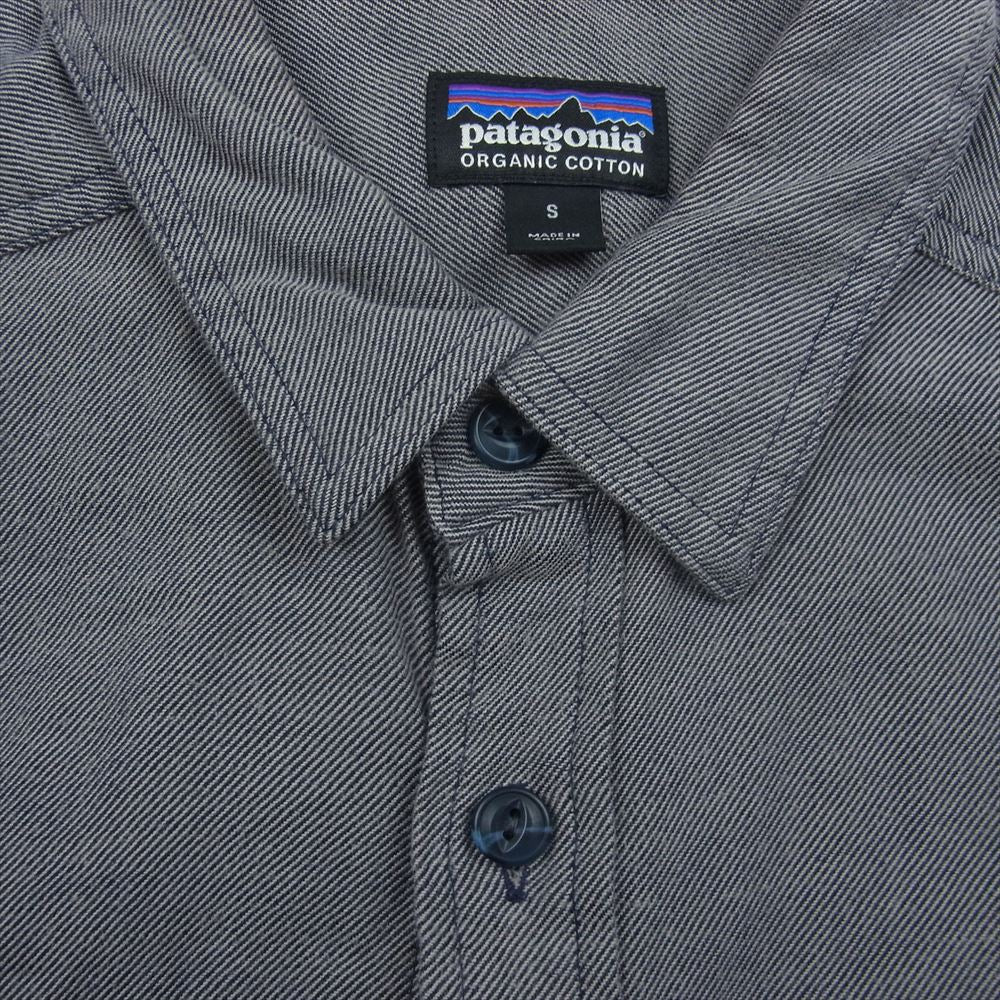 patagonia パタゴニア 17AW 54020 17年製 LW Fjord Flannel Shirt ライトウェイト フィヨルド フランネル シャツ ネイビー系 S【中古】