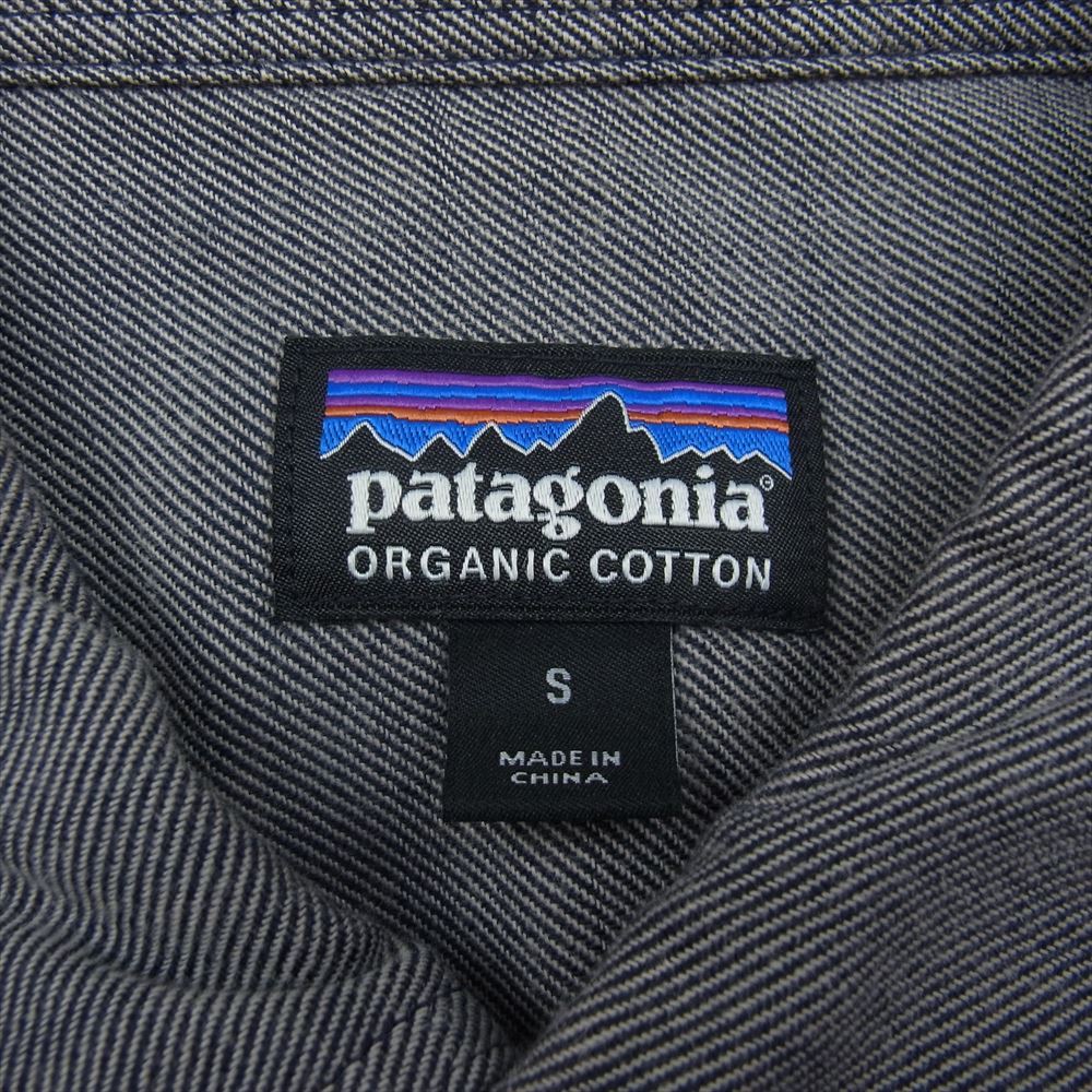 patagonia パタゴニア 17AW 54020 17年製 LW Fjord Flannel Shirt ライトウェイト フィヨルド フランネル シャツ ネイビー系 S【中古】