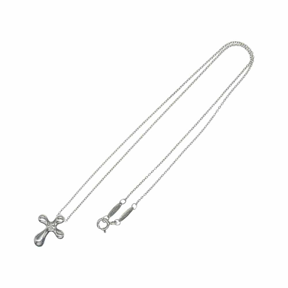 TIFFANY&Co. ティファニー エルサペレッティ スモール クロス ネックレス シルバー系【中古】