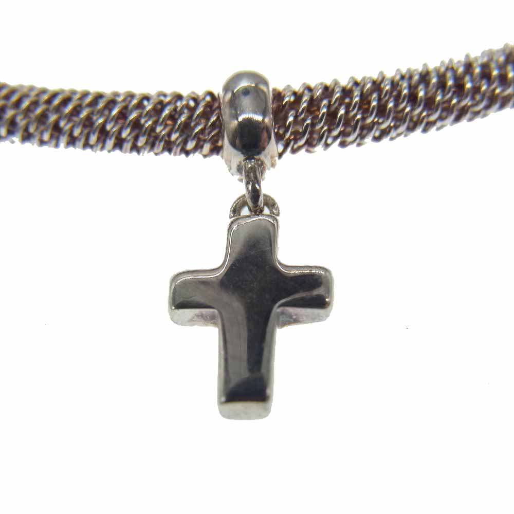 TIFFANY&Co. ティファニー サマセット メッシュ ナロー クロス カフ バングル ブレスレット シルバー系【中古】