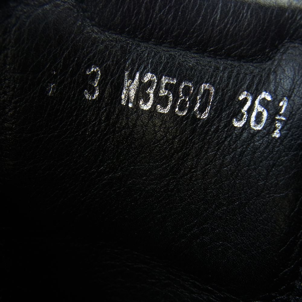 PRADA プラダ 22ホール サイドジップ  レースアップ ロング ドライビングシューズ レザー切替 ナイロン ブーツ ブラック系 36.5【中古】