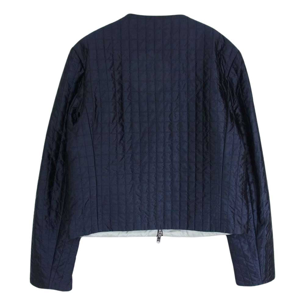 PRADA プラダ 290636 ロゴプレート キルティング 中綿 ジャケット ネイビー系 42【中古】