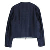PRADA プラダ 290636 ロゴプレート キルティング 中綿 ジャケット ネイビー系 42【中古】