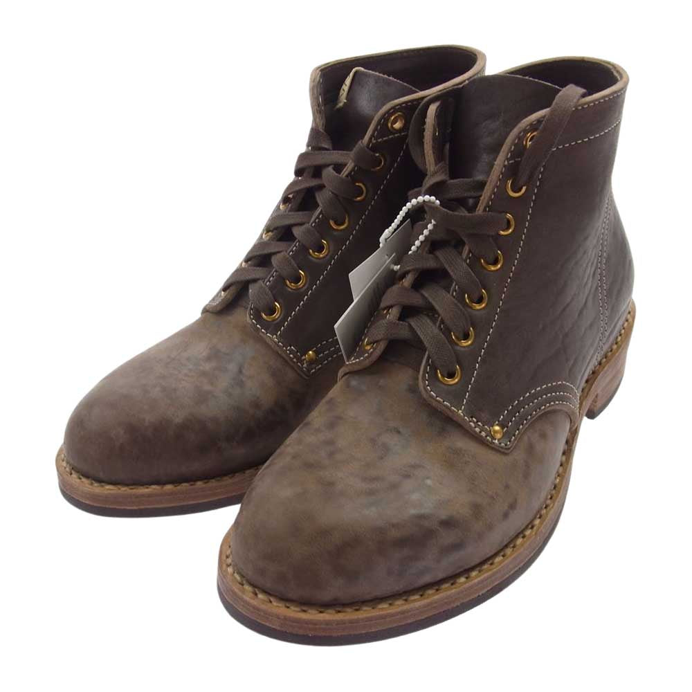 VISVIM ビズビム 23AW 0123202002016 BRIGADIER BOOTS-FOLK ブリガディア レザー ブーツ ブラウン系 M9.5【極上美品】【中古】