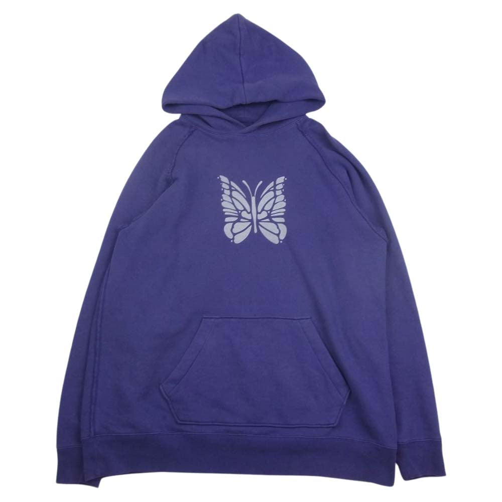 Needles ニードルス 19AW FK218 Sweat Hoody パピヨンプリント スウェット フーディ プルオーバー パーカー パープル系 XS【中古】