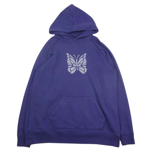 Needles ニードルス 19AW FK218 Sweat Hoody パピヨンプリント スウェット フーディ プルオーバー パーカー パープル系 XS【中古】