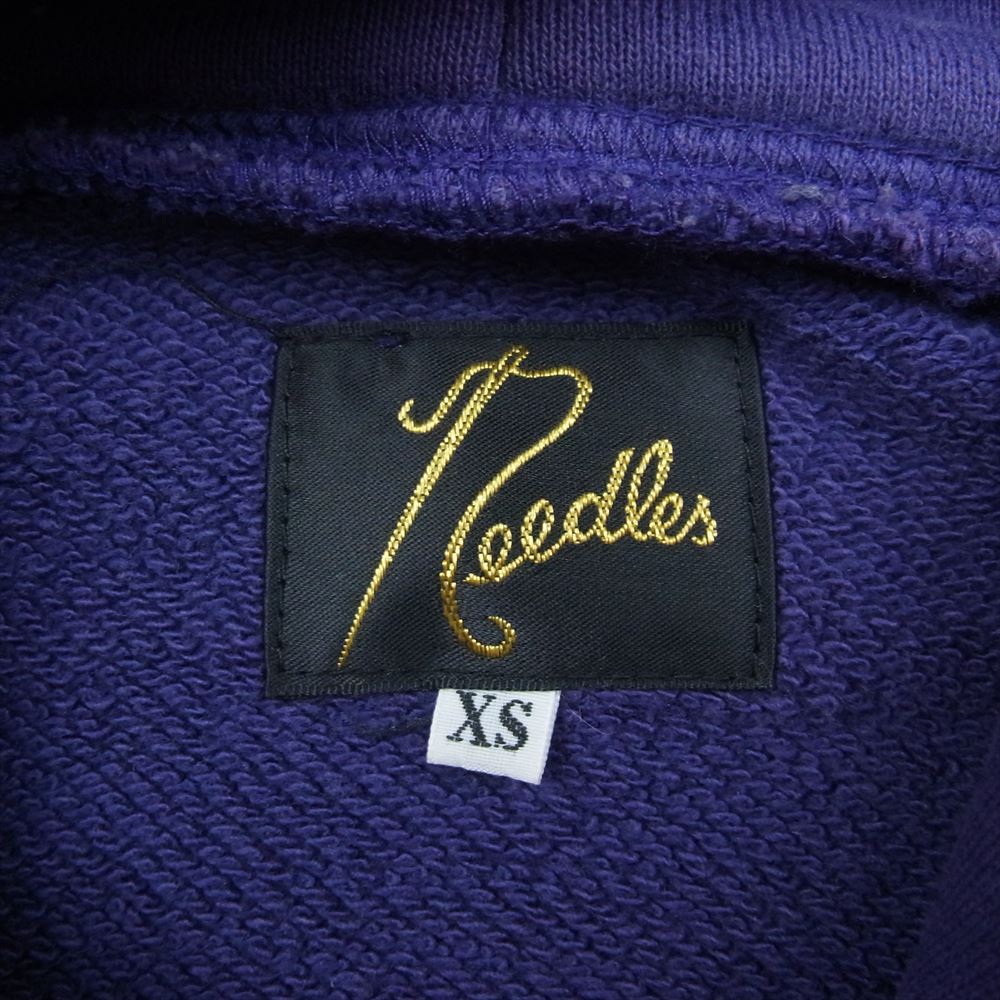 Needles ニードルス 19AW FK218 Sweat Hoody パピヨンプリント スウェット フーディ プルオーバー パーカー パープル系 XS【中古】