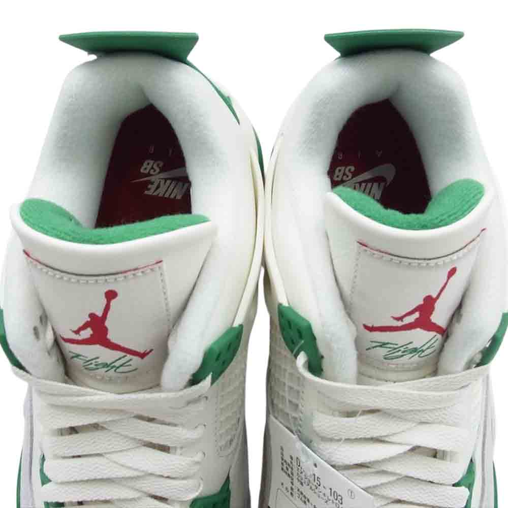NIKE ナイキ DR5415-103 Nike SB Air Jordan 4 Pine Green エアジョーダン パイングリーン スニーカー ホワイト系 26cm【新古品】【未使用】【中古】