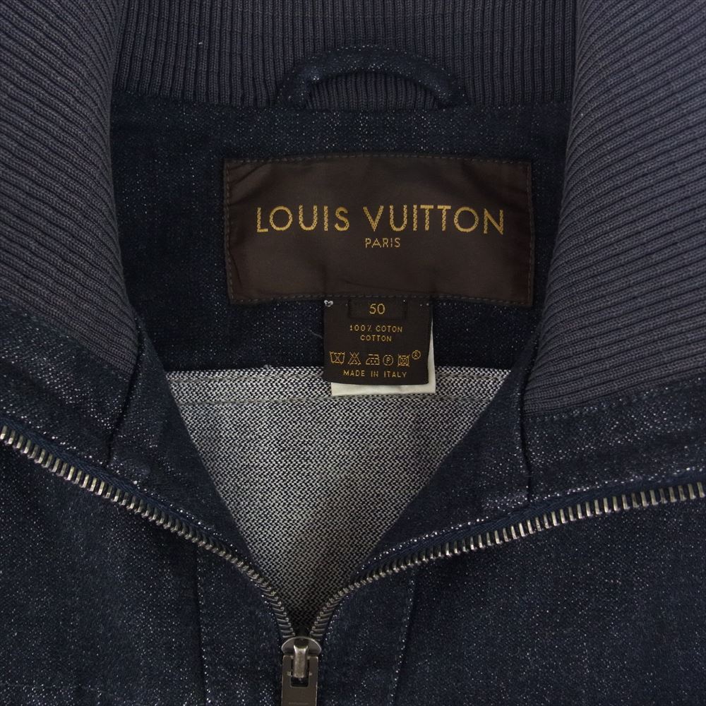 LOUIS VUITTON ルイ・ヴィトン ジップ デニム ジャケット ブラック系 50【中古】