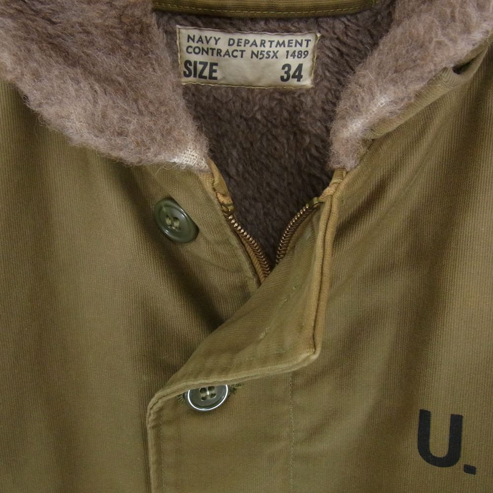 The REAL McCOY'S ザリアルマッコイズ CONTRACT N5SX 1489 N-1 デッキ ジャケット カーキ系 34【中古】
