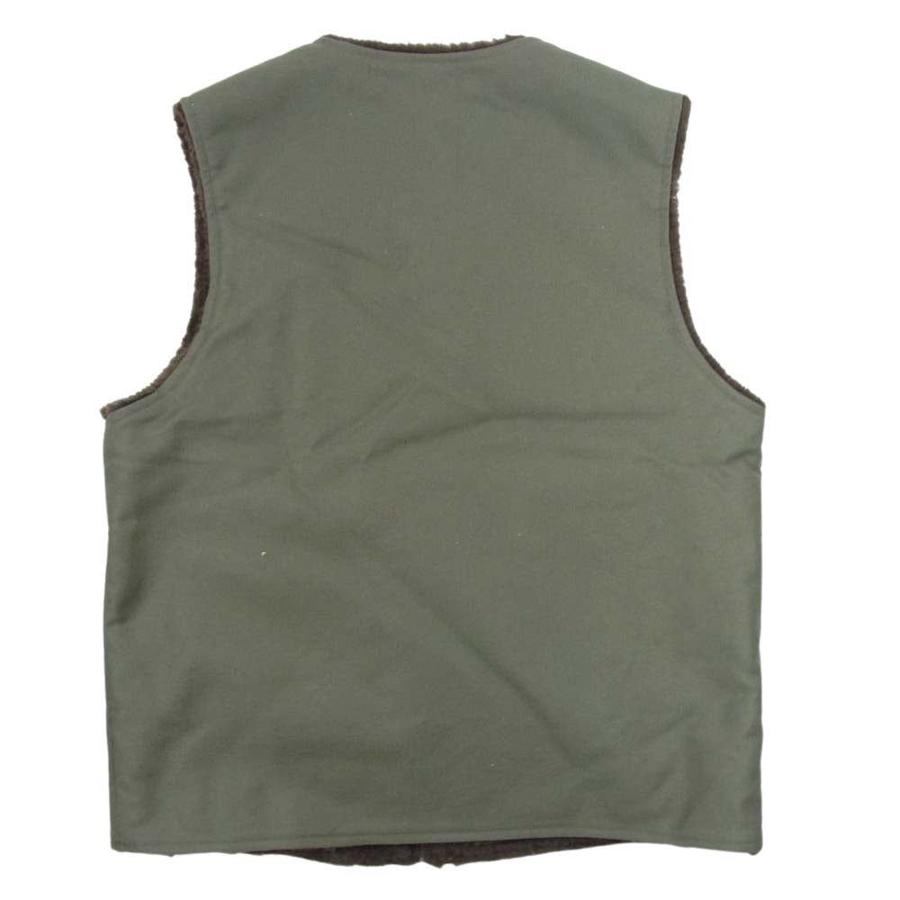 The REAL McCOY'S ザリアルマッコイズ MJ19105 VEST ALPACA PILE-LINED アルパカ ミリタリー ベスト カーキ系 36【美品】【中古】
