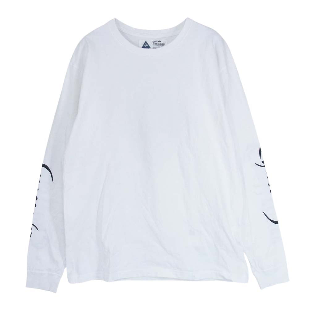 CHALLENGER チャレンジャー バックプリント 袖プリント 長袖 Tシャツ ホワイト系 L【中古】