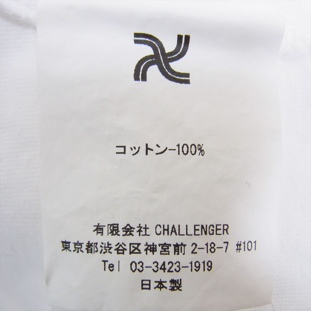 CHALLENGER チャレンジャー バックプリント 袖プリント 長袖 Tシャツ ホワイト系 L【中古】