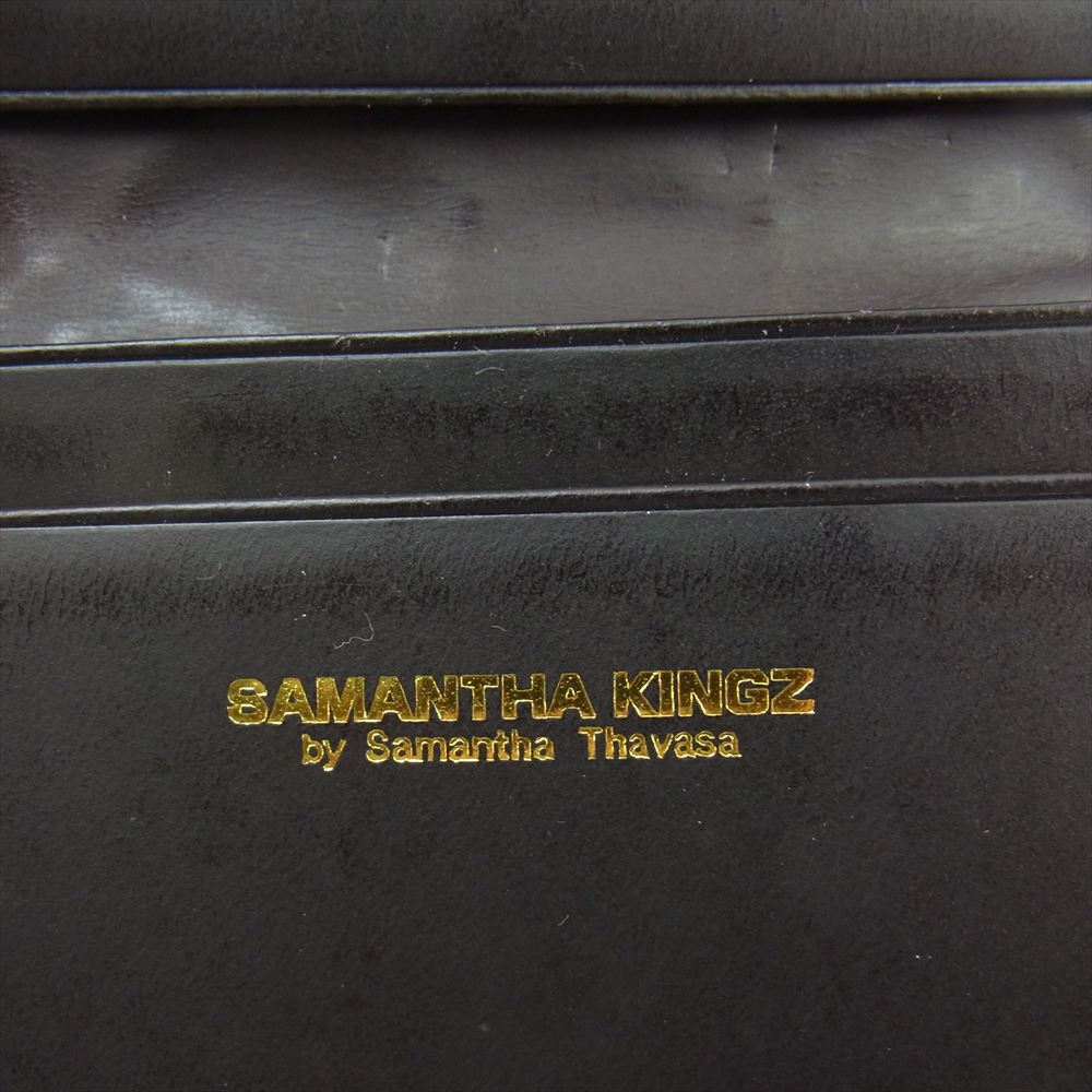 SAMANTHA KINGZ サマンサキングス レザー カードケース スパイダー クモ 蜘蛛 ブラウン系【中古】