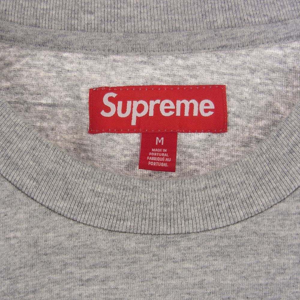Supreme シュプリーム 23AW Small Box L/S Tee スモールボックスロゴ ロングスリーブ TEE 長袖 Ｔシャツ グレイ グレー系 M【極上美品】【中古】