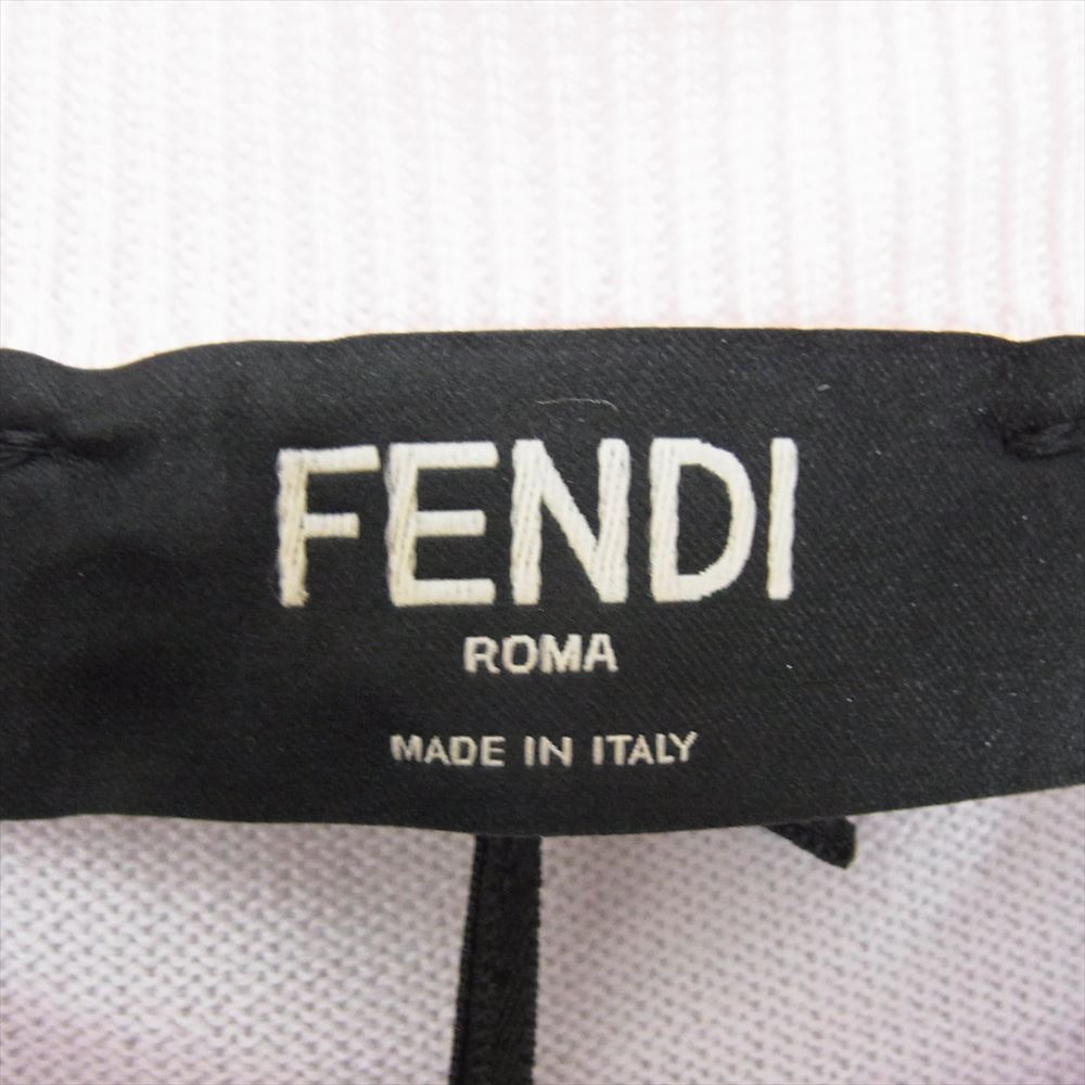 FENDI フェンディ FZX039 AIBR 国内正規品 Earth wool sweater マルチカラー ズッカ柄 ニット セーター マルチカラー系 48【美品】【中古】
