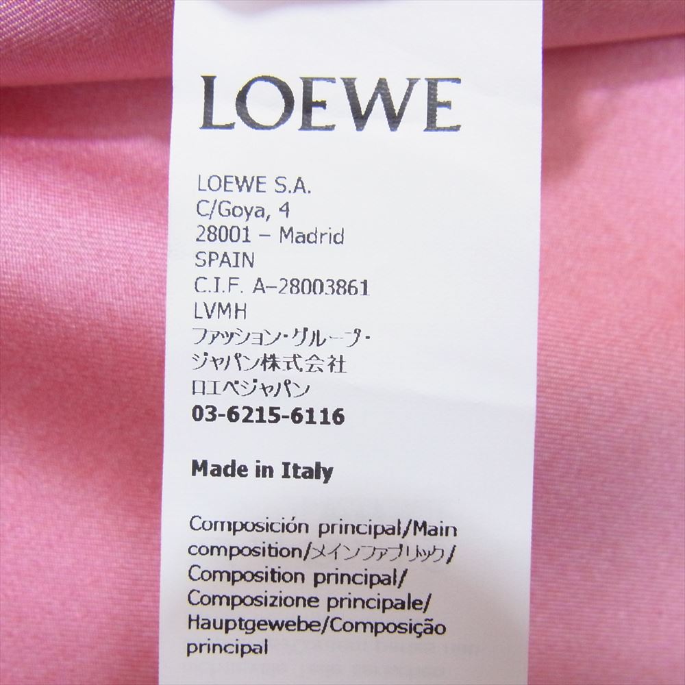 LOEWE ロエベ SB44Y06X02 × スタジオジブリ ハウルの動く城 荒地の魔女 シルク 長袖 シャツ レッド系 36【美品】【中古】