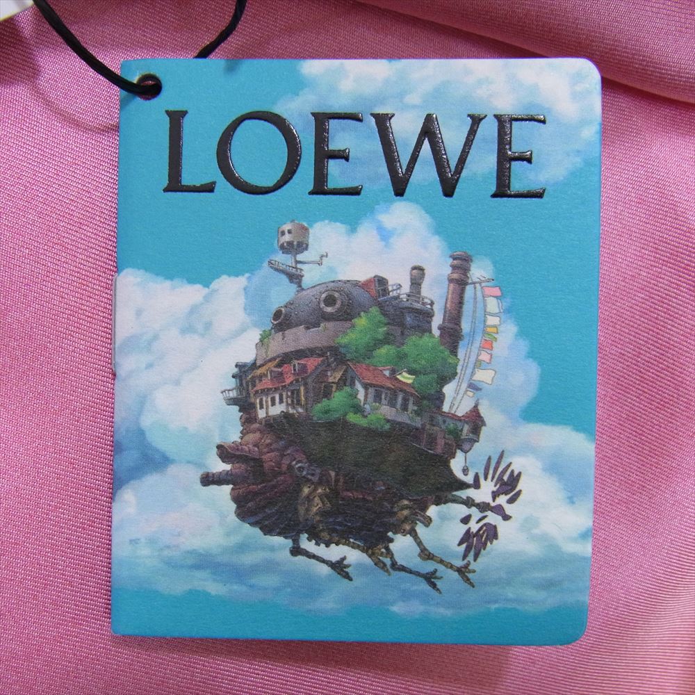 LOEWE ロエベ SB44Y06X02 × スタジオジブリ ハウルの動く城 荒地の魔女 シルク 長袖 シャツ レッド系 36【美品】【中古】