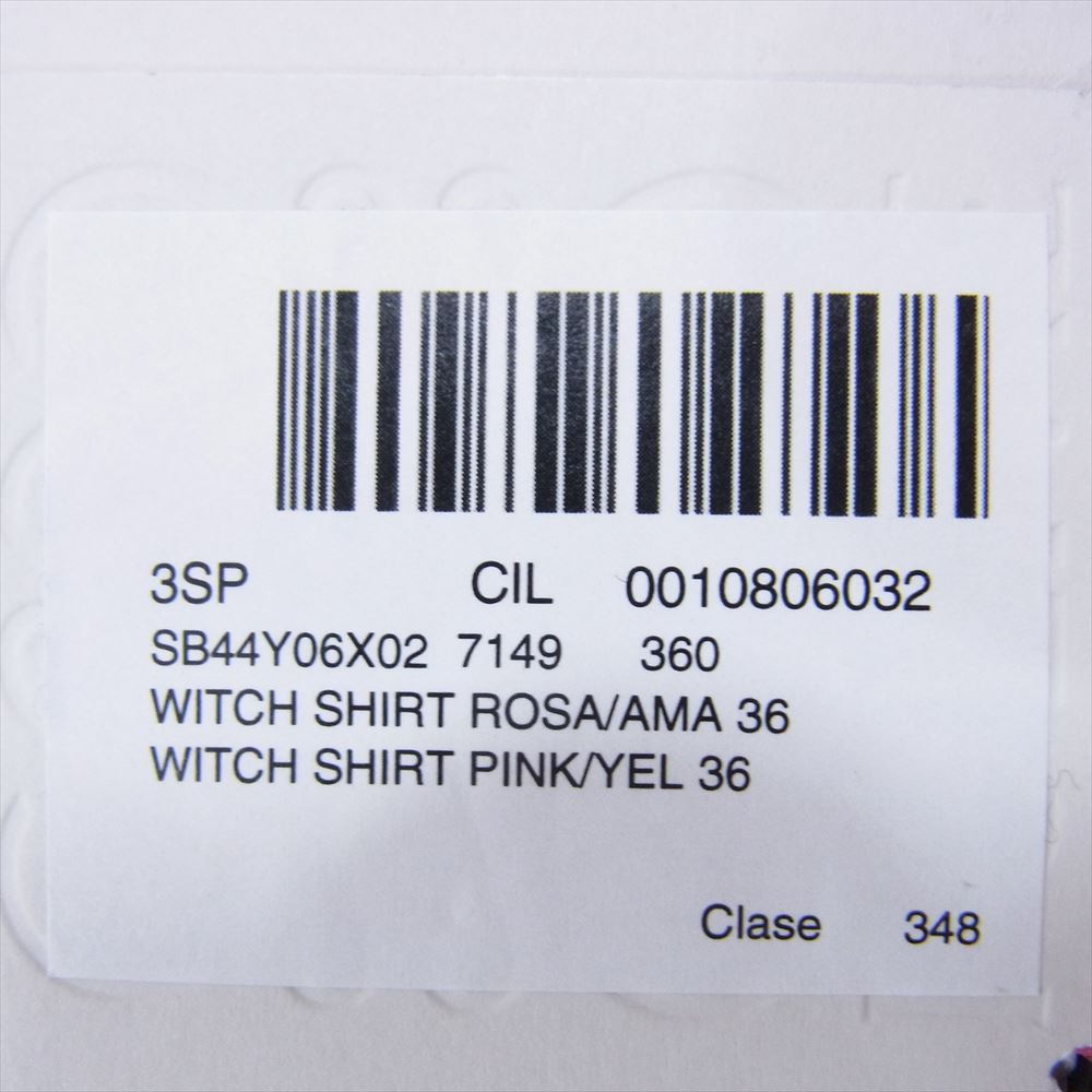 LOEWE ロエベ SB44Y06X02 × スタジオジブリ ハウルの動く城 荒地の魔女 シルク 長袖 シャツ レッド系 36【美品】【中古】