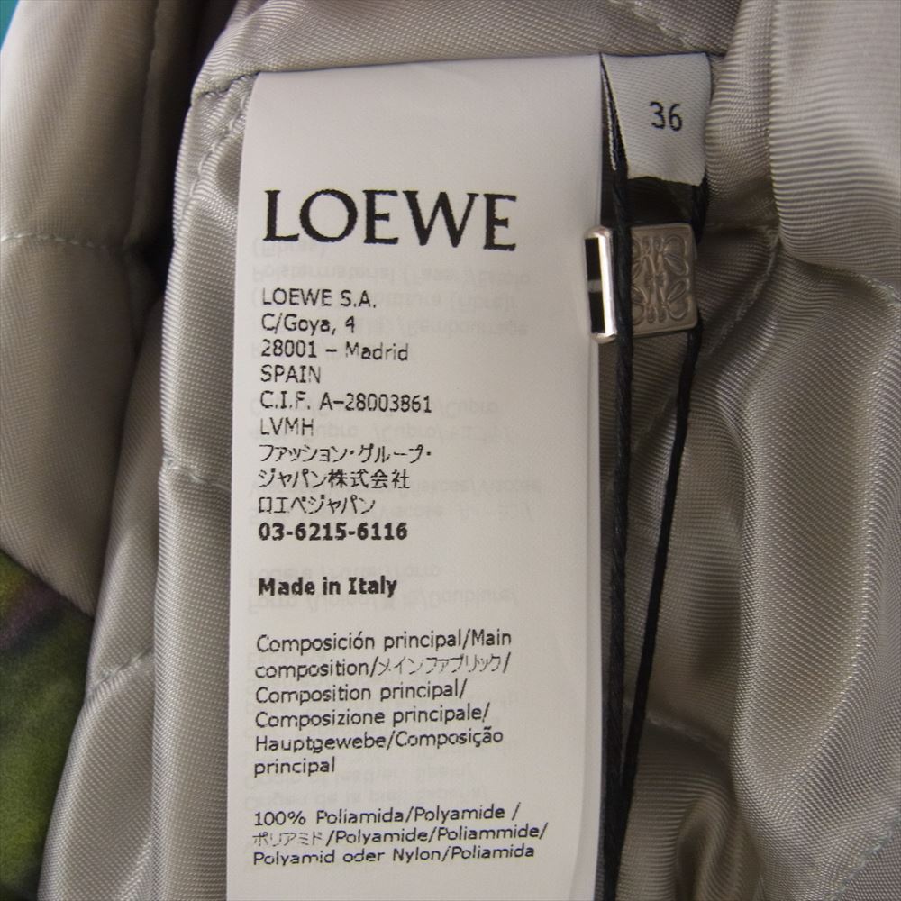 LOEWE ロエベ SB44Y03W02 × スタジオジブリ ハウルの動く城 ソフィー カルシファー コーチジャケット 中綿ジャケット マルチカラー系 36【美品】【中古】