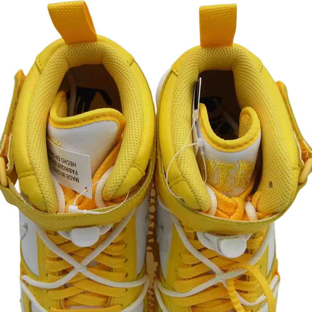 NIKE ナイキ DR0500-101 Off-White Air Force 1 Mid SP LTHR White and Varsity Maize オフホワイト エアフォース1 ミッド SP レザー ホワイト アンド バーシティメイズ ハイカット スニーカー ホワイト系 イエロー系 28.5cm【新古品】【未使用】【中古】