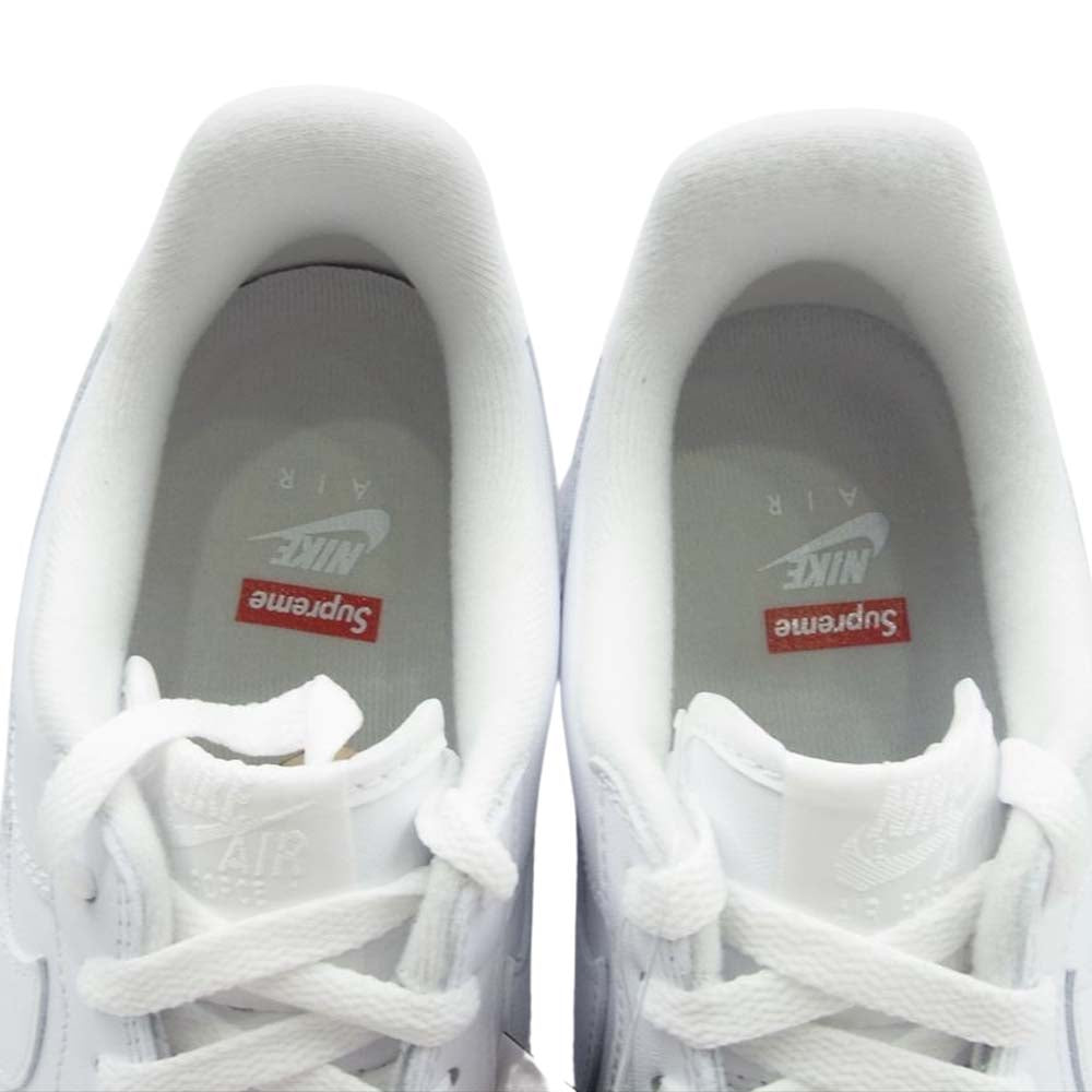 Supreme シュプリーム CU9225-100 × NIKE AIR FORCE 1 LOW ナイキ エアフォース1 ローカット スニーカー ホワイト ホワイト系 28cm【新古品】【未使用】【中古】