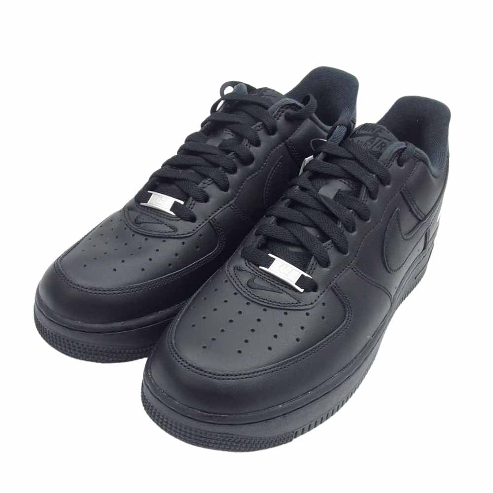 Supreme シュプリーム CU9225-001 × NIKE AIR FORCE 1 LOW ナイキ エアフォース1 ローカット スニーカー ブラック ブラック系 28cm【新古品】【未使用】【中古】