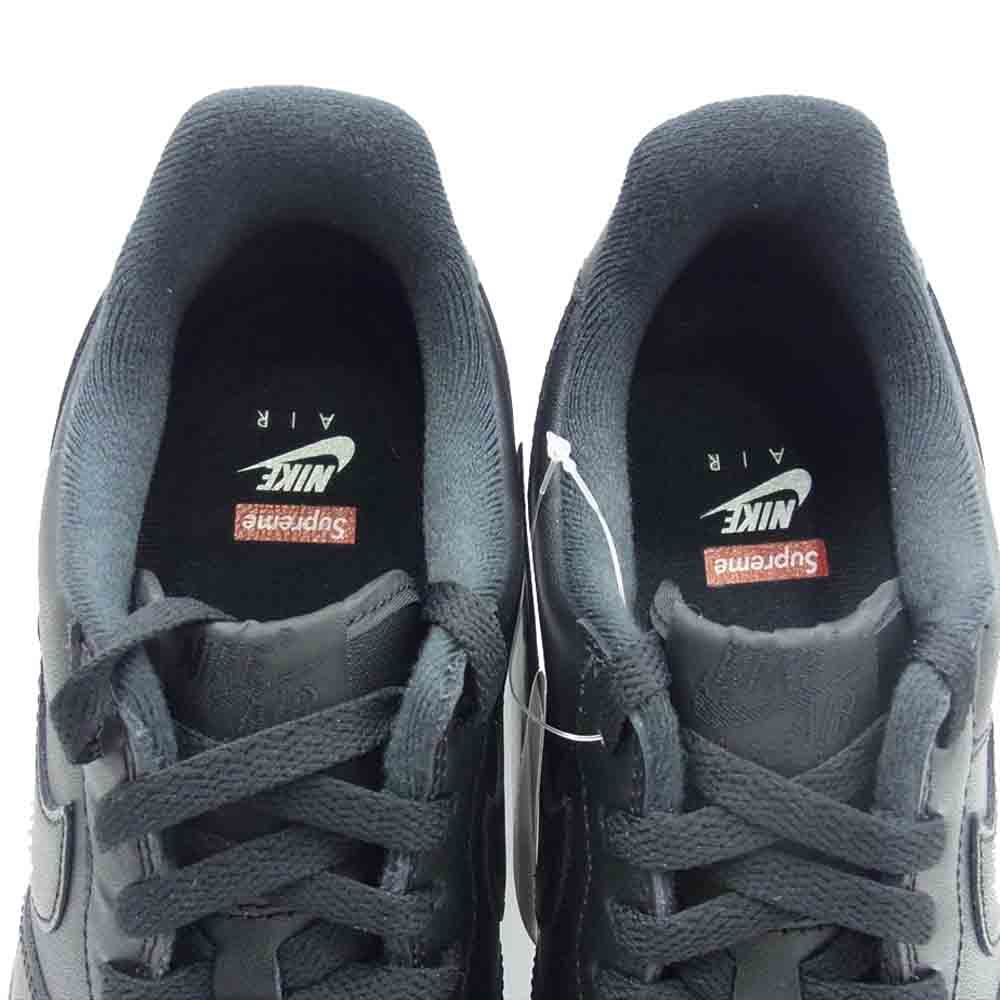 Supreme シュプリーム CU9225-001 × NIKE AIR FORCE 1 LOW ナイキ エアフォース1 ローカット スニーカー ブラック ブラック系 28cm【新古品】【未使用】【中古】