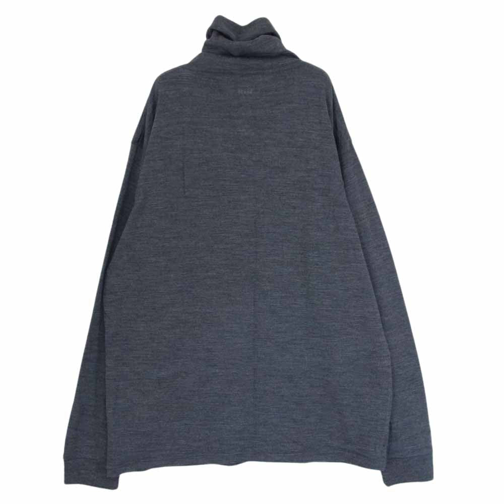 GRAPHPAPER グラフペーパー Washable Wool High Neck Tee ウォッシャブル ウール ハイネック タートルネック ニット 長袖 Tシャツ グレー系 2【中古】