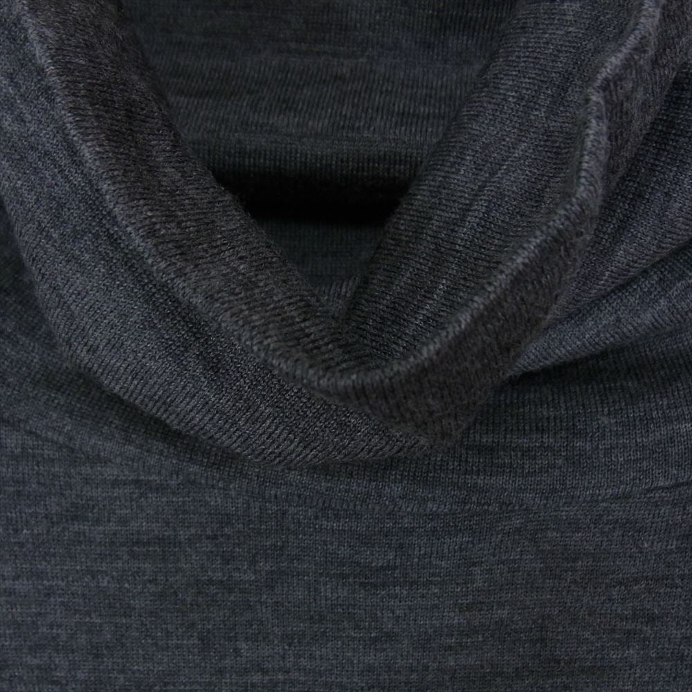 GRAPHPAPER グラフペーパー Washable Wool High Neck Tee ウォッシャブル ウール ハイネック タートルネック ニット 長袖 Tシャツ グレー系 2【中古】