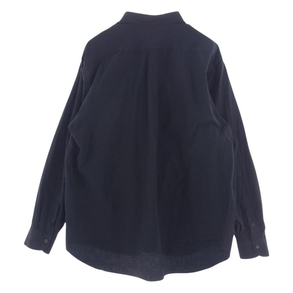 COMOLI コモリ 23AW Y03-02001 コモリシャツ レギュラーカラー コットン 長袖 シャツ ダークネイビー系 2【中古】