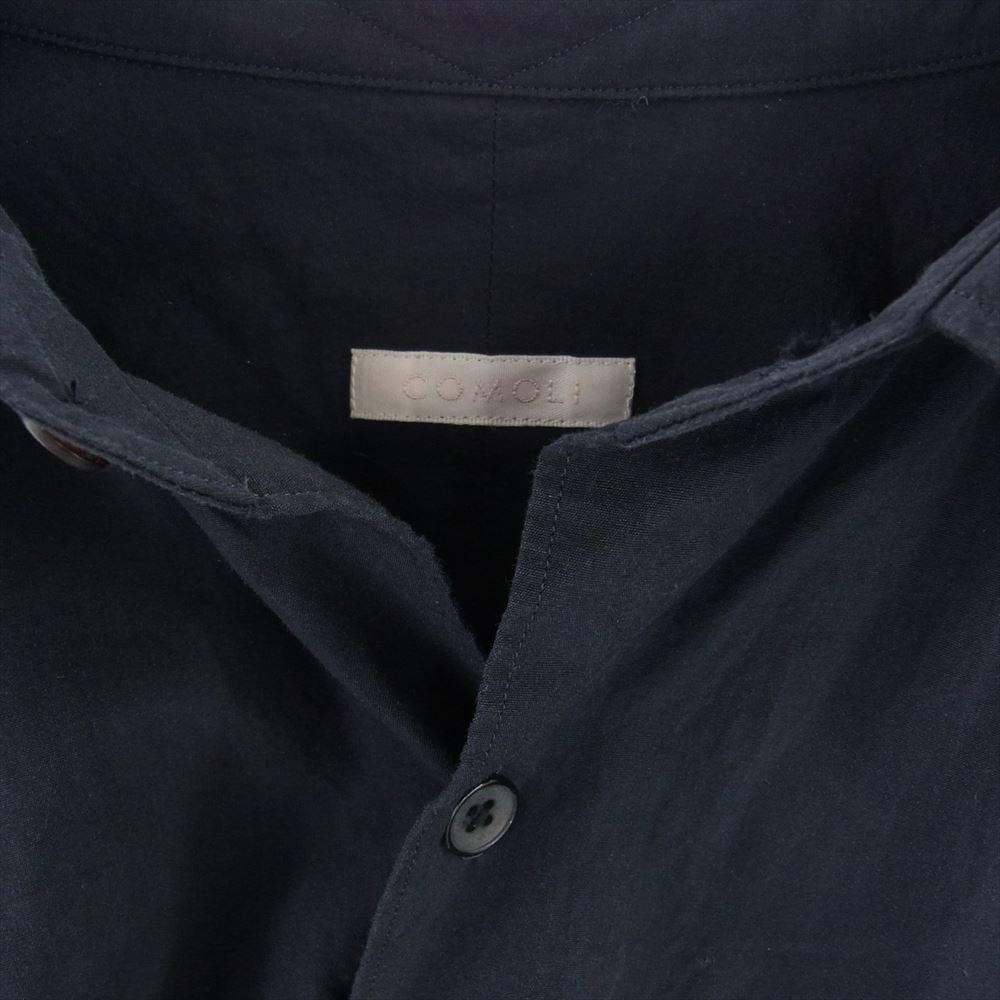 COMOLI コモリ 23AW Y03-02001 コモリシャツ レギュラーカラー コットン 長袖 シャツ ダークネイビー系 2【中古】