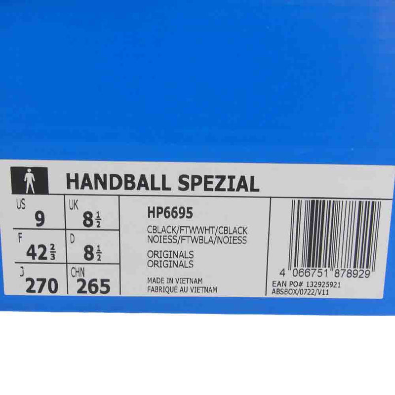 adidas アディダス HP6695 Originals × SHUKYU × E-WAX Handball Spezial Core Black シュウキュウ イーワックス ハンドボール スペツィアル スニーカー ブラック系 27cm【美品】【中古】