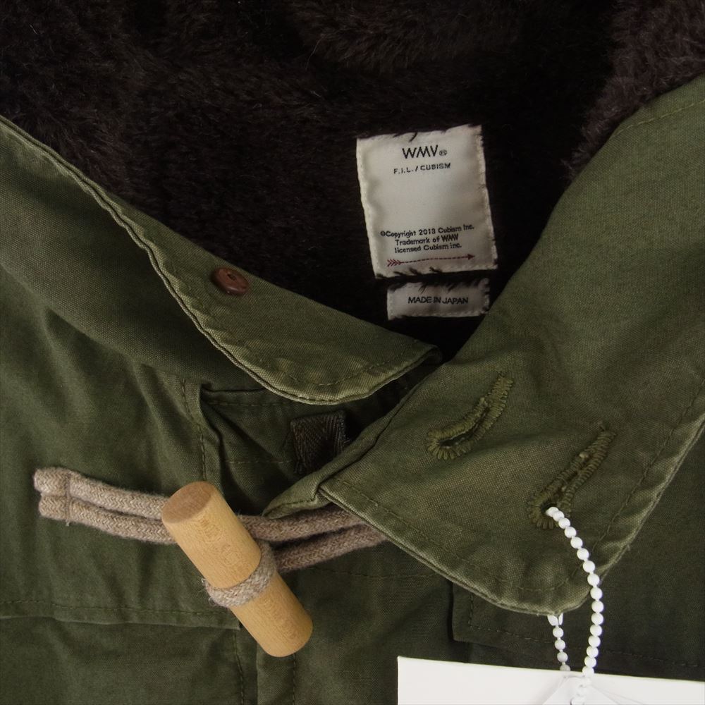 VISVIM ビズビム 21AW 0320205013004 WMV ダブリューエムブイ MALLORY CONVOY COAT W マロリー コンボイ 裏ウール アルパカ ボア ダッフル コート オリーブグリーン系【中古】