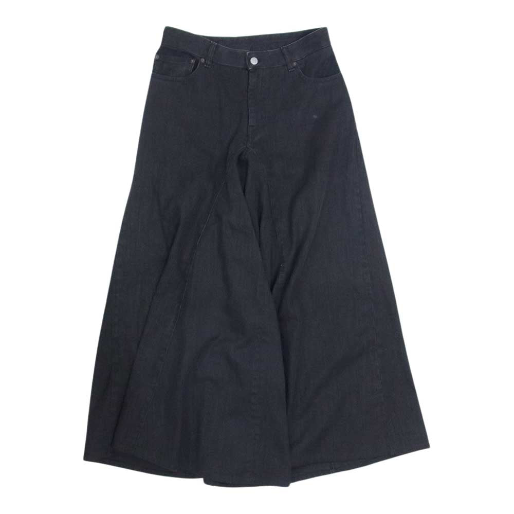 MAISON MARGIELA メゾンマルジェラ 18SS S52LA0060 S30603 MM6 エムエムシックス イタリア製 ワイドパンツ デニムパンツ ブラック系 40【中古】