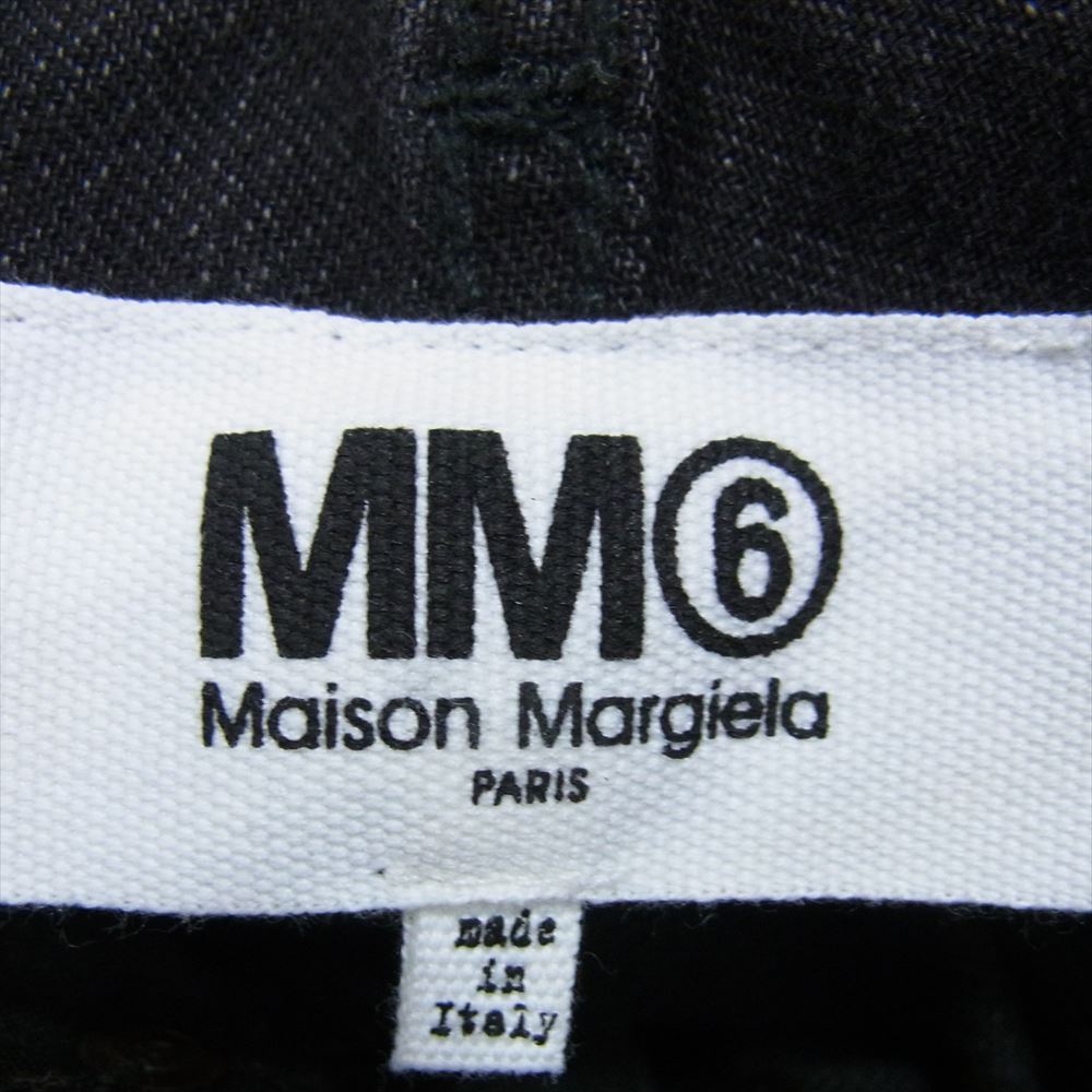 MAISON MARGIELA メゾンマルジェラ 18SS S52LA0060 S30603 MM6 エムエムシックス イタリア製 ワイドパンツ デニムパンツ ブラック系 40【中古】