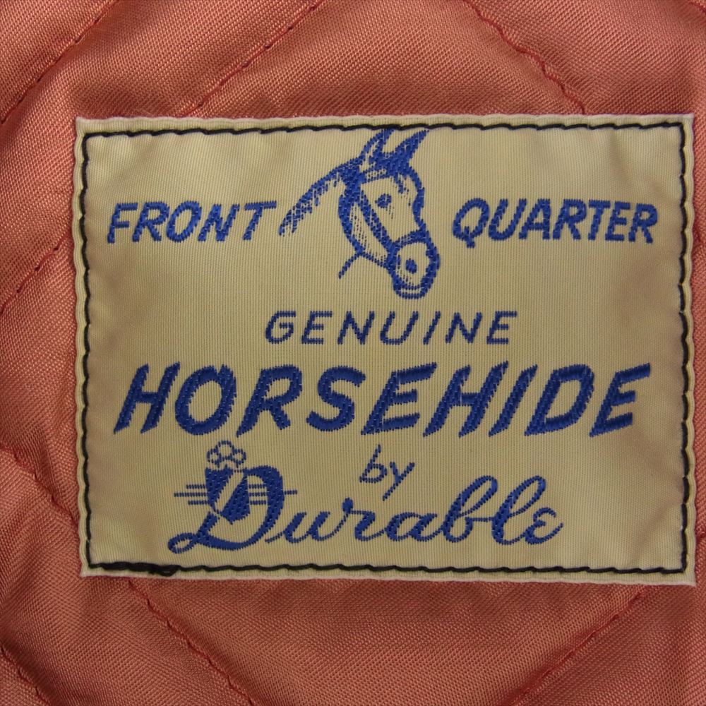 TOY'S McCOY トイズマッコイ TMJ2113 DURABLE CODE33 DOUBLE RIDERS JACKET "THE WILD ONE" デュラブル社 ワイルドワン ジョニー・ストレイブラー レザー ホースハイド シングル ライダース ジャケット ブラック系 color:030 44【新古品】【未使用】【中古】