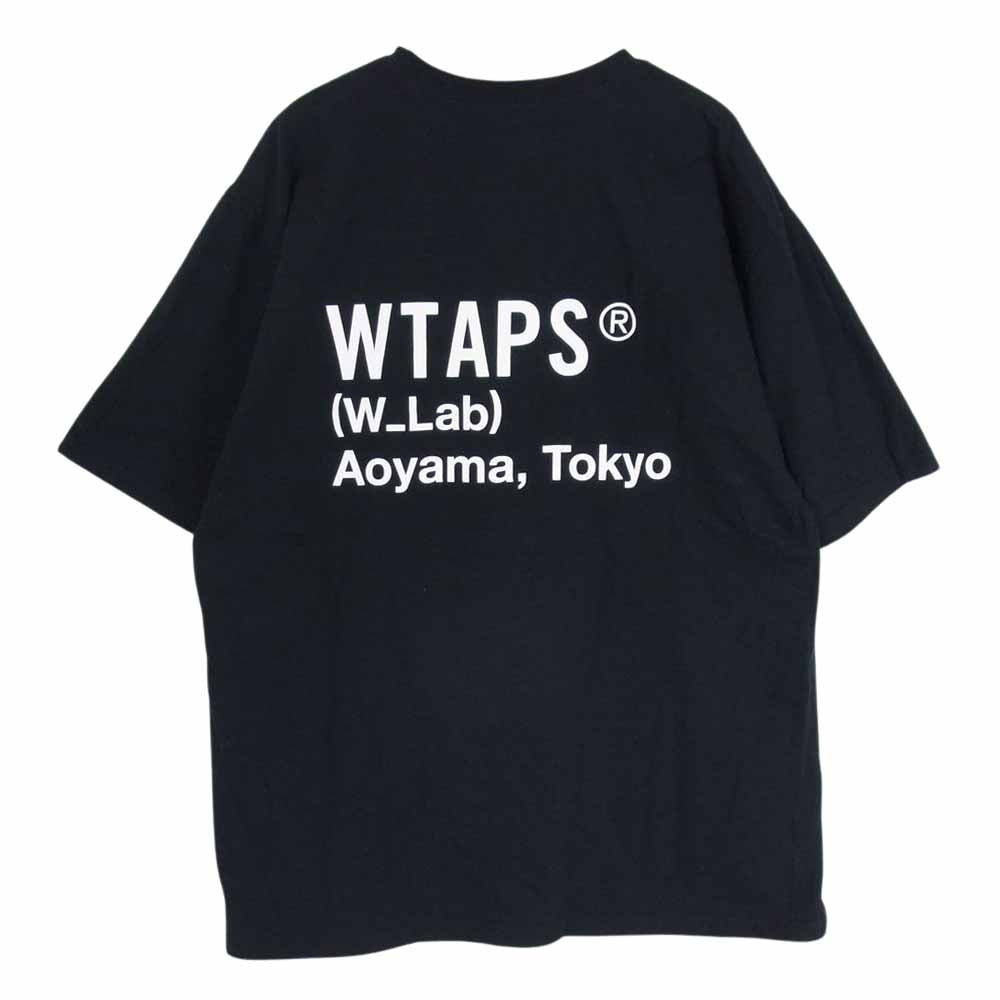 WTAPS ダブルタップス 22SS 221PCDT-ST01S W Lab TEE 青山限定 バックプリント 半袖 Tシャツ ブラック系 05【中古】