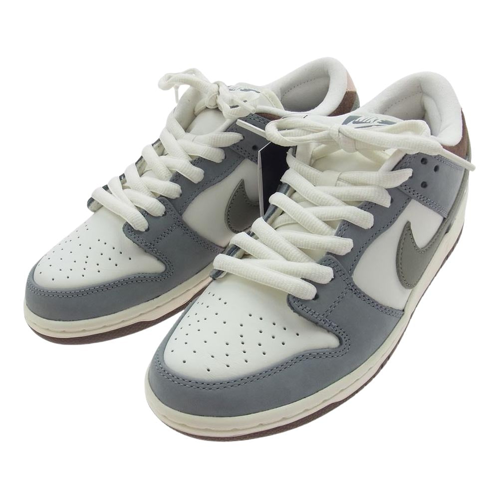NIKE ナイキ FQ1180-001 SB エスビー ×  堀米 雄斗 Yuto Horigome DUNK LOW PRO QS Wolf Grey ダンク ロー プロ スニーカー ホワイト/グレー/ブラウン 26.5cm【新古品】【未使用】【中古】