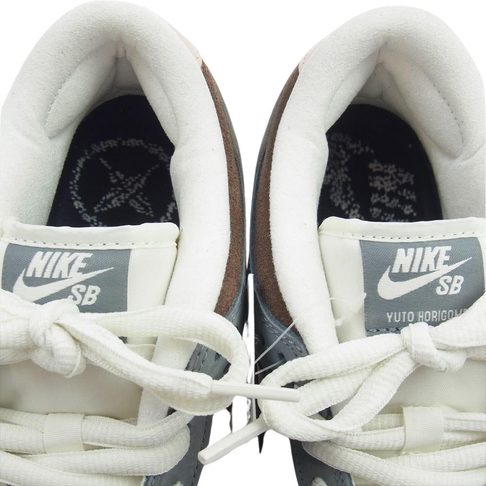 NIKE ナイキ FQ1180-001 SB エスビー ×  堀米 雄斗 Yuto Horigome DUNK LOW PRO QS Wolf Grey ダンク ロー プロ スニーカー ホワイト/グレー/ブラウン 26.5cm【新古品】【未使用】【中古】