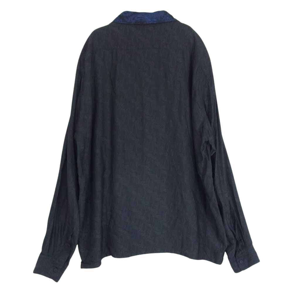 TOGA トーガ TV31-FJ319 VIRILIS ビリリース Paisley jacquard shirt ペイズリー ジャガード 長袖 シャツ ブラック系 48【中古】