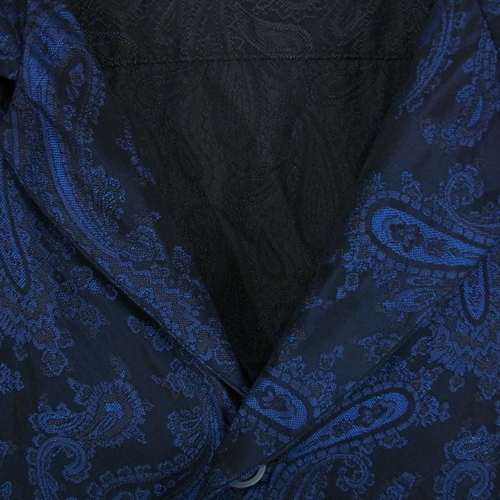 TOGA トーガ TV31-FJ319 VIRILIS ビリリース Paisley jacquard shirt ペイズリー ジャガード 長袖 シャツ ブラック系 48【中古】